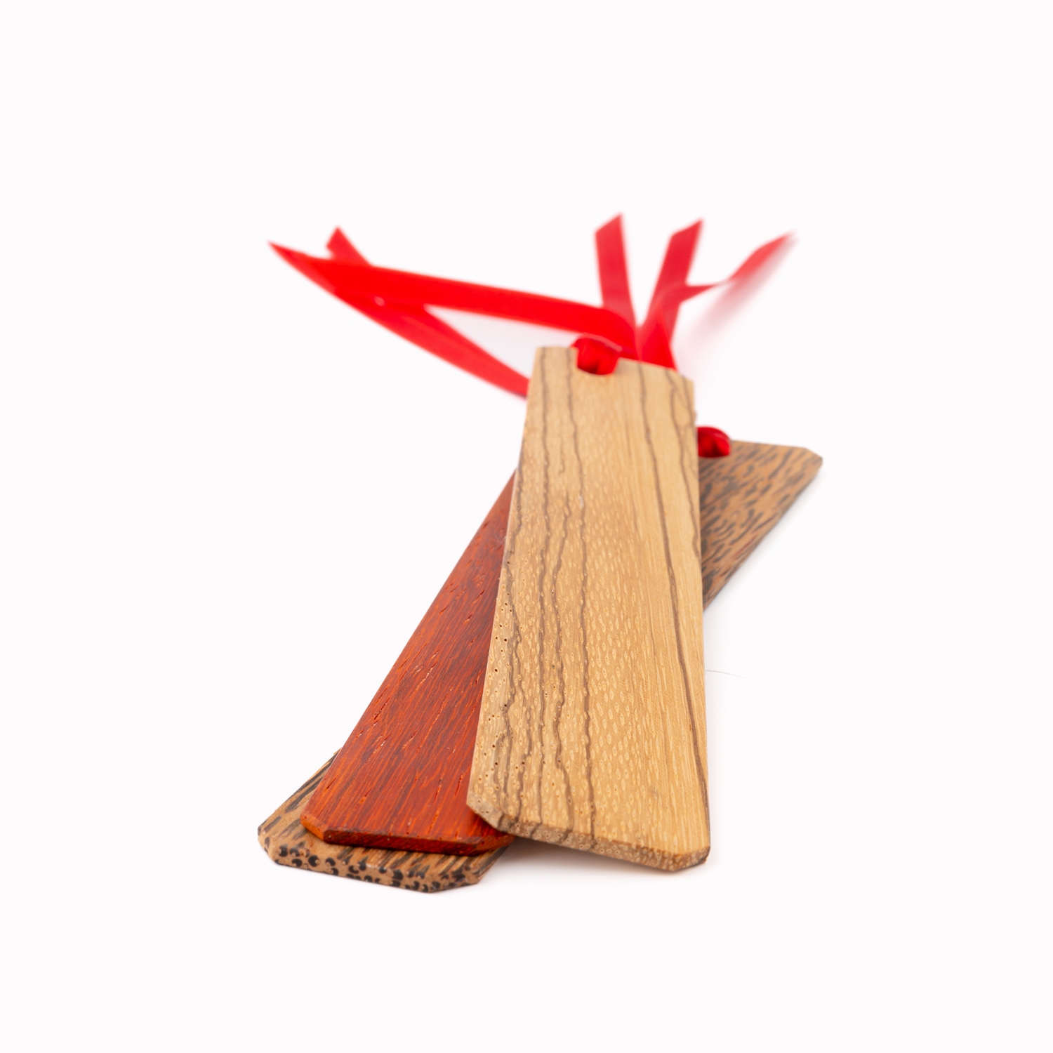 Edle Lesezeichen 3 Stück, verschiedene Hölzer - 01